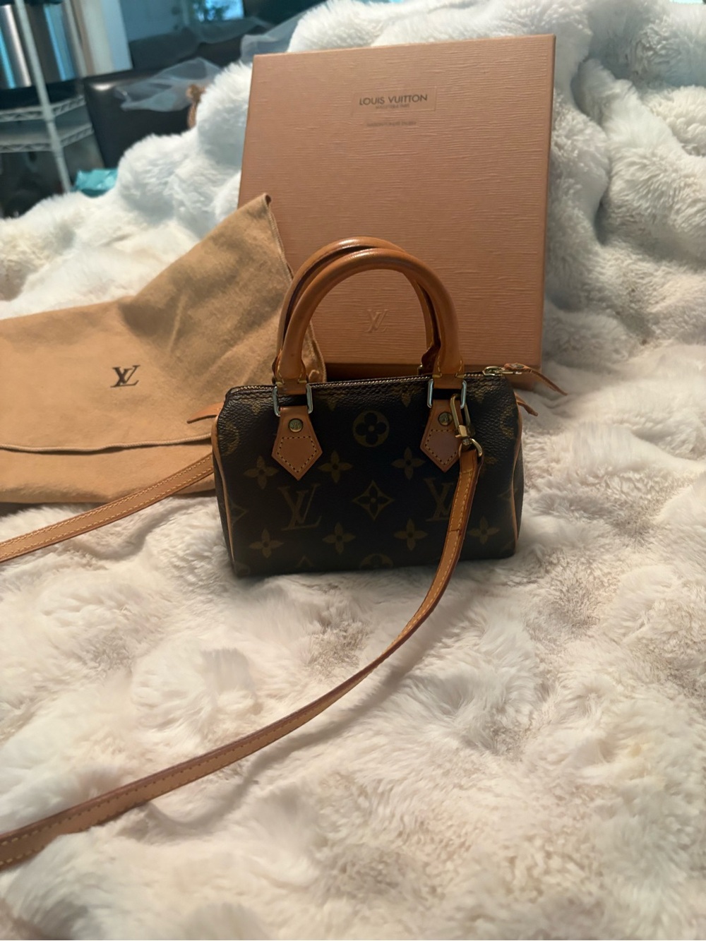 Louis Vuitton Brown and Tan Monogram Nano Bag - Picture 2 of 16